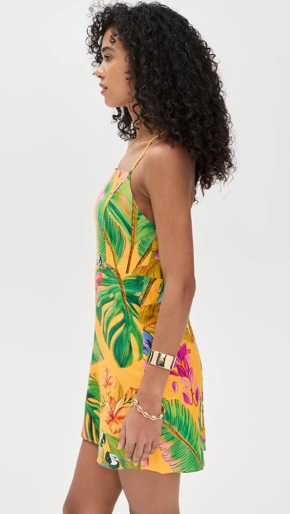 Farm Rio Birds Singing Yellow Mini Dress 4