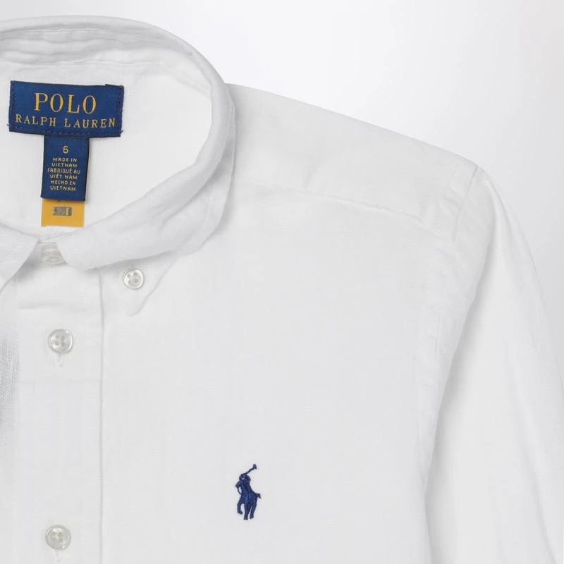 Ralph Lauren White linen button-down shirt 3