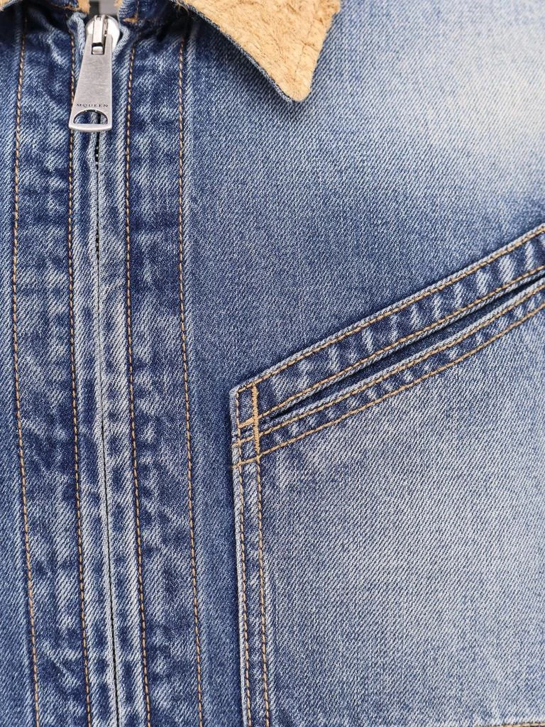 Alexander McQueen Alexander McQueen Zip-Up Denim Jacket 3