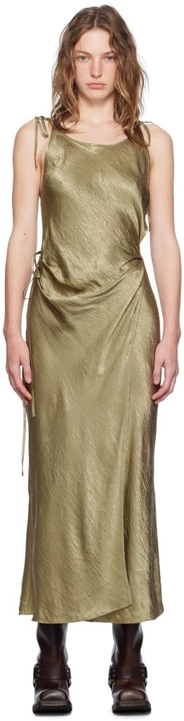 Acne Studios Khaki Wrap Maxi Dress 1