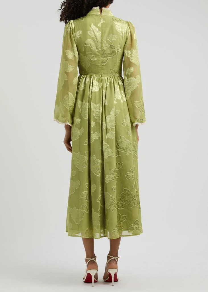 Sister Jane Emile floral-jacquard chiffon midi dress 3