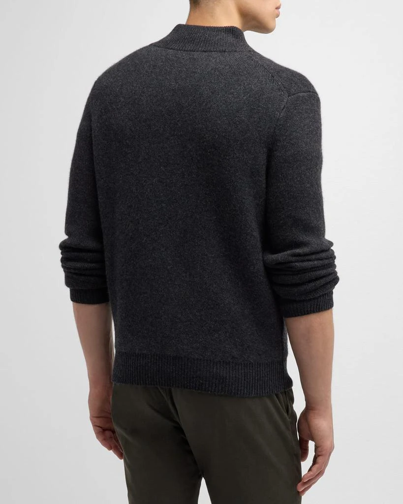 Neiman Marcus Men's Mock Neck Cashmere Cardigan 4