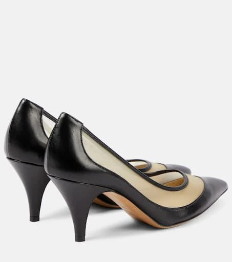 Khaite River leather and mesh pumps 3