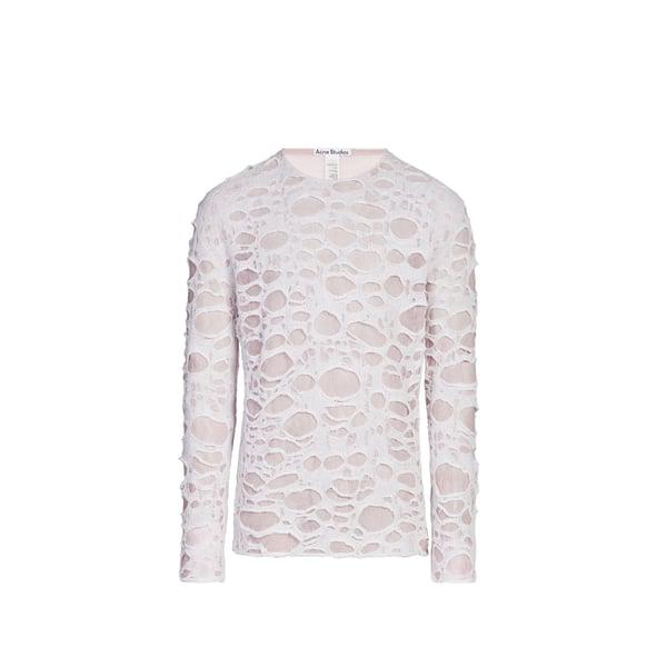 トップス Acne Studios destroyed knit Acne Studios Destroyed knit sweater with distressed holes