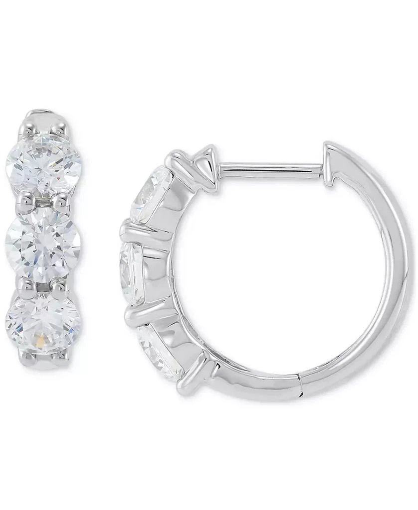 Grown With Love Lab Grown Diamond Small Hoop Earrings (2-3/8 ct. t.w.) in 14k White Gold 3