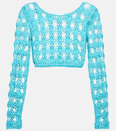 ANNA KOSTUROVA Bella cotton crochet crop top