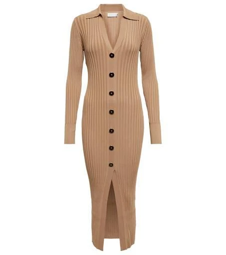 REBECCA VALLANCE Leigh ribbed-knit midi dress 1