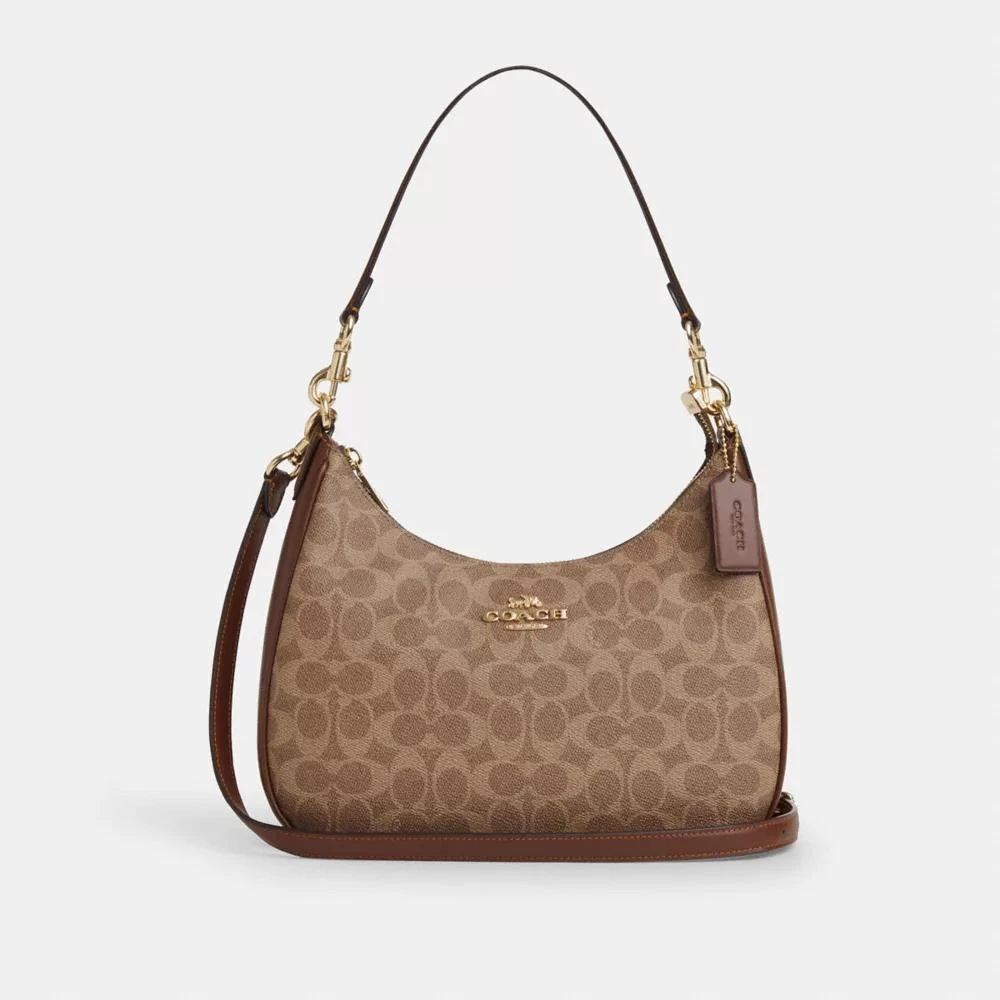 Coach Teri Hobo Bag In Signature Canvas 1