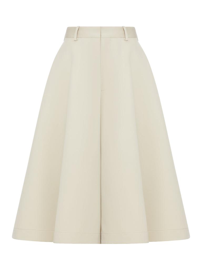 Bottega Veneta COTTON AND SILK TWILL CULOTTE PANTS