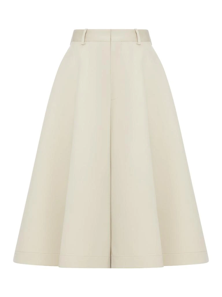 Bottega Veneta COTTON AND SILK TWILL CULOTTE PANTS 1
