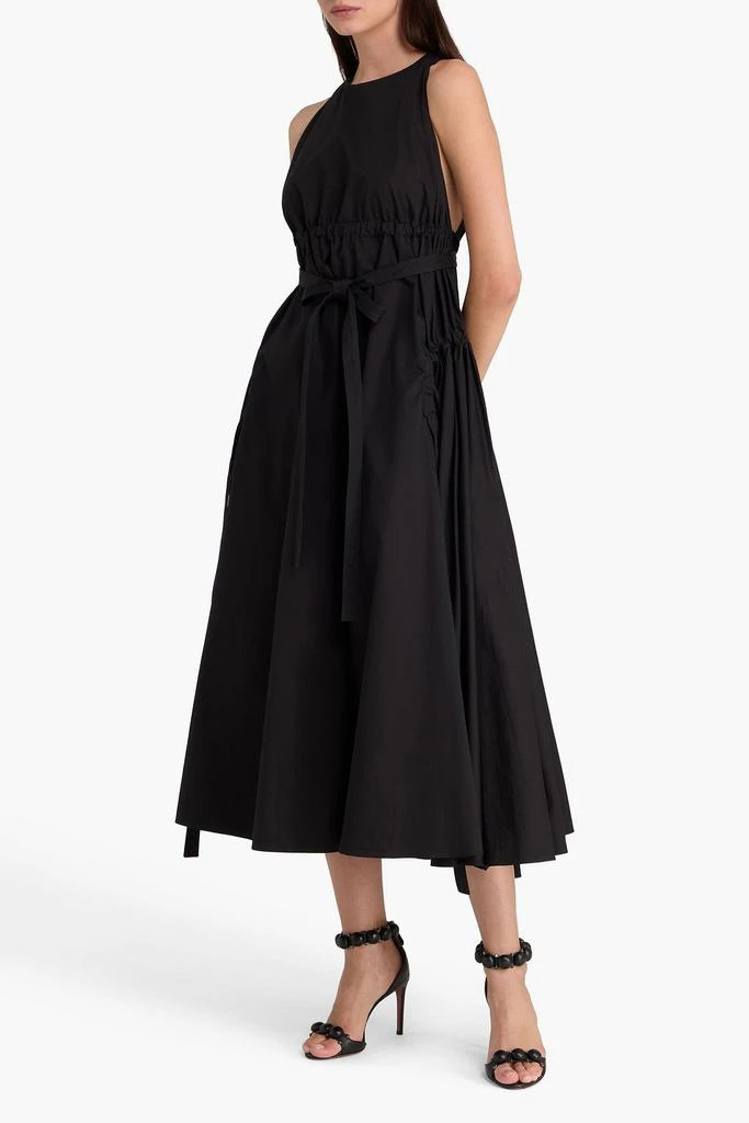 vegan leather midi dress UNDRESS CALISTA Black VEGAN LEATHER MIDI DRESS