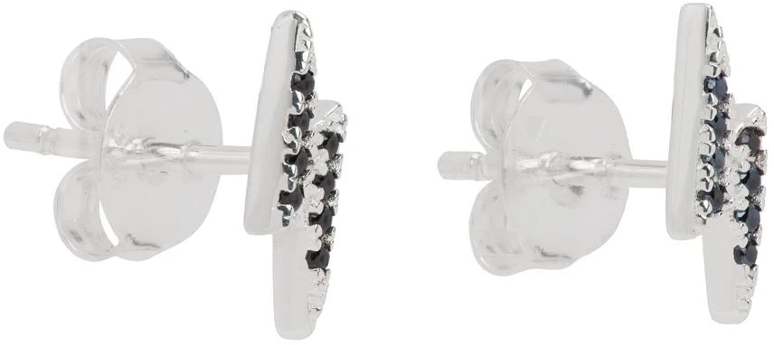 Stolen Girlfriends Club SSENSE Exclusive Silver Dusted Bolt Earrings 2