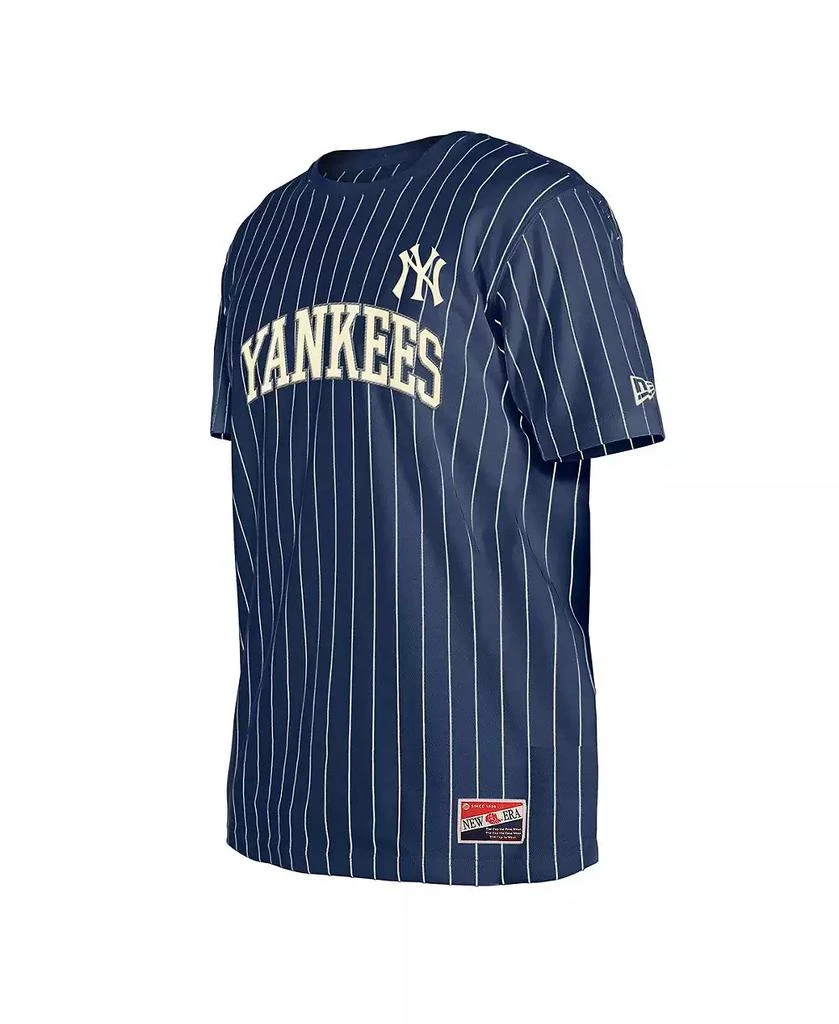 New Era Men's Navy New York Yankees Throwback Pinstripe T-Shirt 3