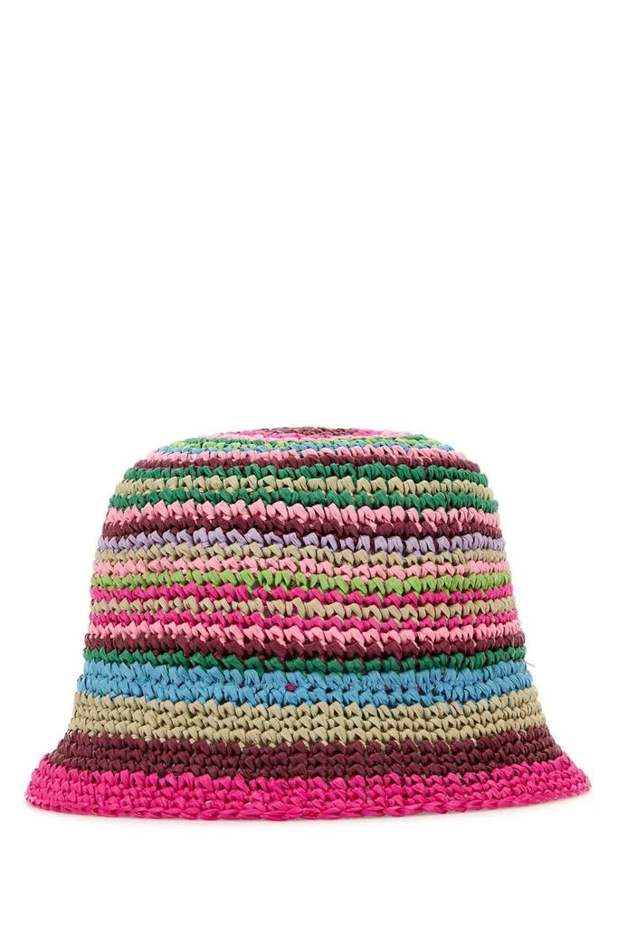 Valentino Valentino Multicolor Raffia Bucket Hat 2