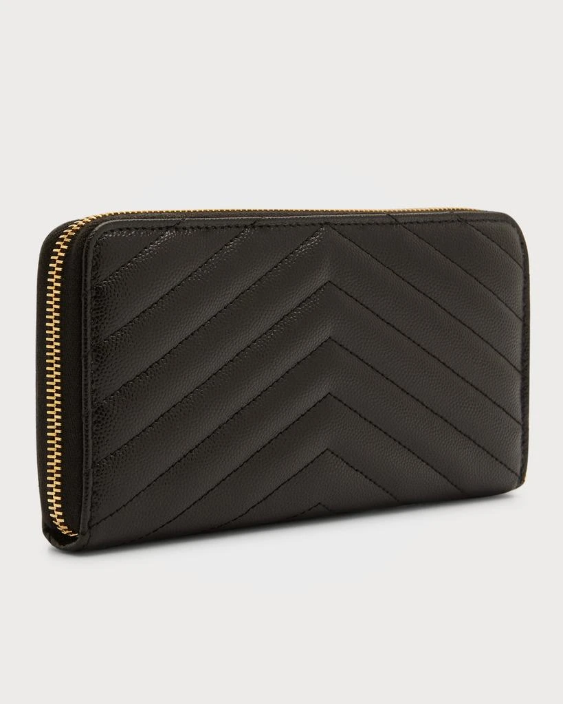 Yves Saint Laurent YSL Monogram Large Zip Wallet in Grained Leather 5