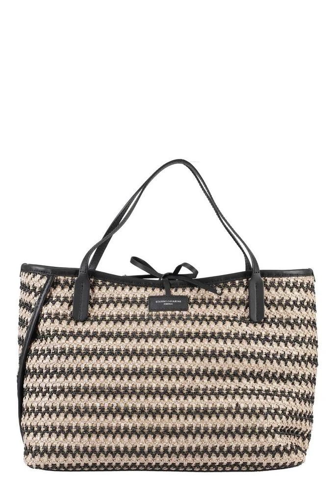 GIANNI CHIARINI Gianni Chiarini Ray Striped Woven Tote Bag 1