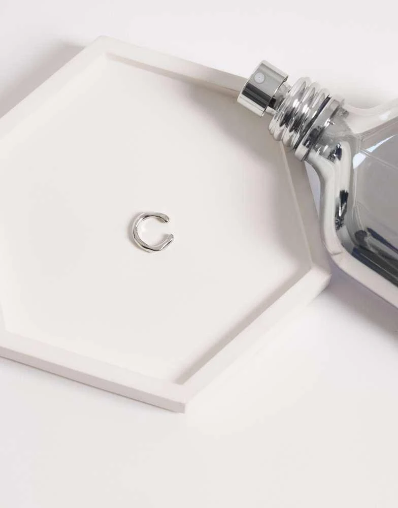 ASOS ASOS DESIGN geometric molten ear cuff in silver 2