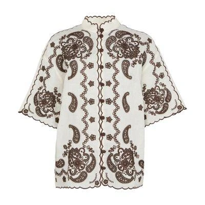 Zimmermann Ascension embroidered short sleeves shirt 1