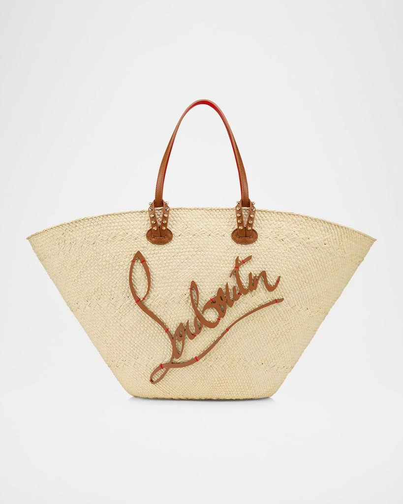 Christian Louboutin Cabata Large Basket Tote Bag in Raffia and Leather 1