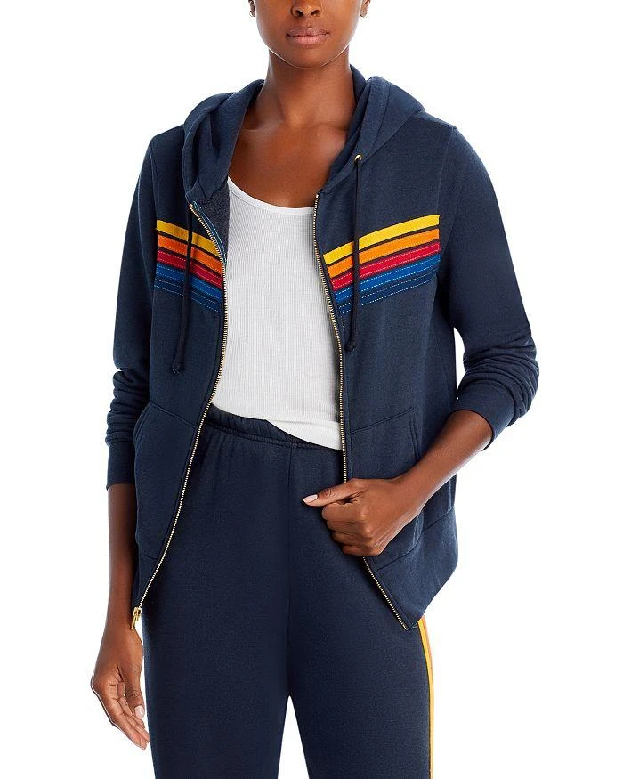 Aviator Nation Rainbow Stripe Hoodie 1