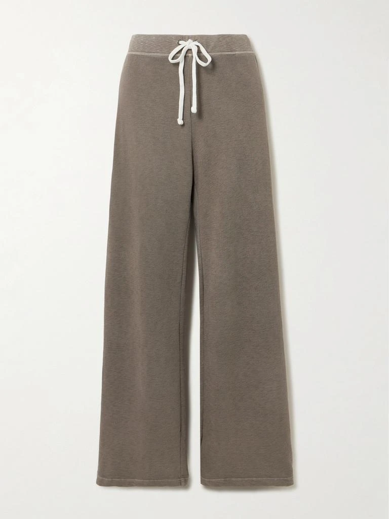 James Perse Cotton-terry Track Pants - Gray green