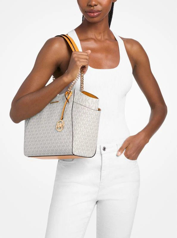 Michael Kors Jet Set Large Signature Logo Shoulder Bag 3