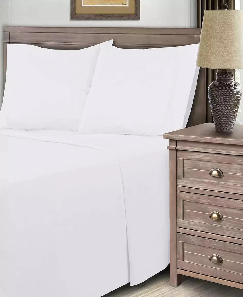 Superior 600 Thread Count Cotton Blend Solid Deep Pocket Sheet Set, Olympic Queen 4