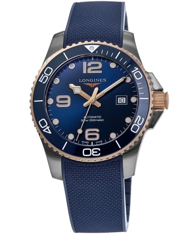 Longines Longines HydroConquest Automatic Blue Dial Rubber Strap Men's Watch L3.782.3.98.9 1