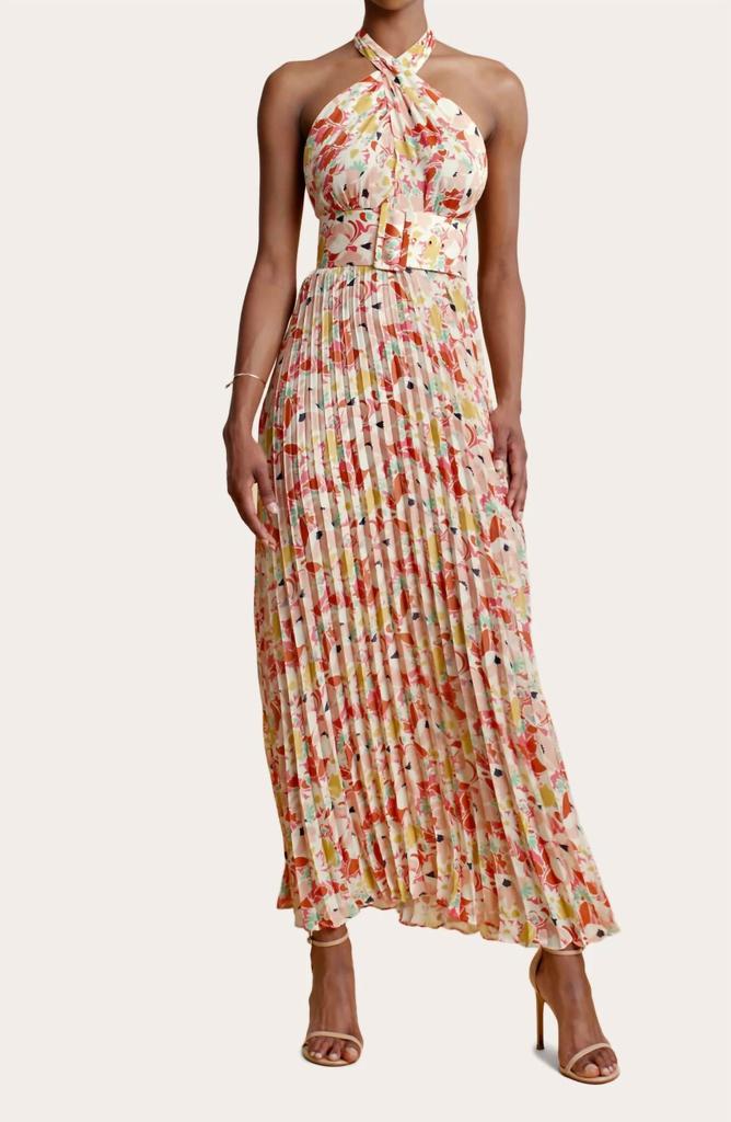 BYTIMO Plissè Halterneck Dress