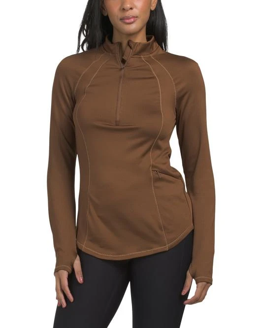 Spyder Long Sleeve Half Zip Jacket With Shaping Stitching