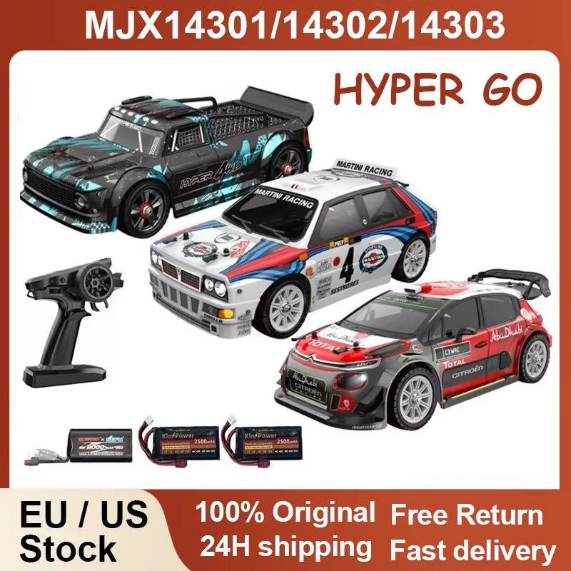 JIUSI MJX14303 1/14 Scale 4WD Brushless High-Speed RC Off-Road Car - 55 Km/H Remote Control Hobby Truck - 3 Batteries 3