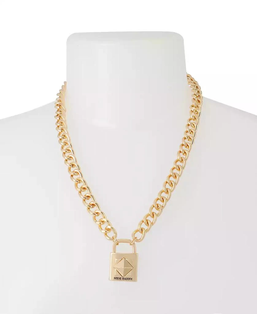 Steve Madden Padlock Pendant Necklace 2