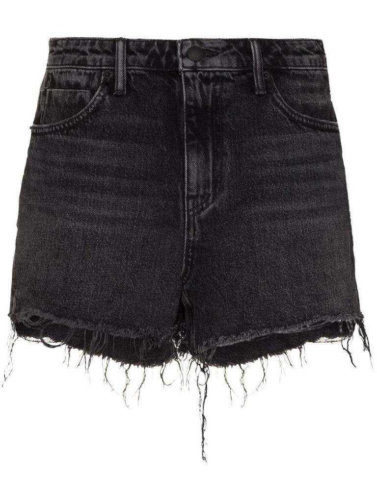 Alexander Wang Alexander Wang Raw-Hem Mid-Rise Denim Shorts Clothing