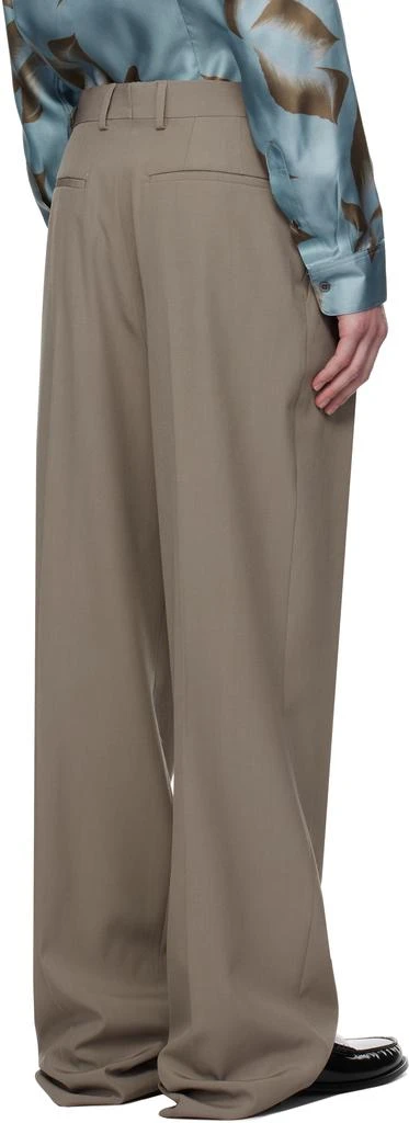 Dries Van Noten Gray Wool Straight Trousers 3