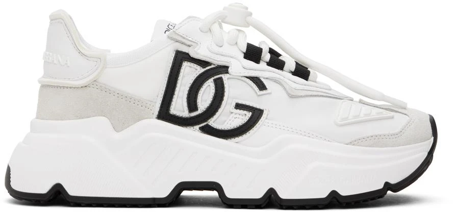 Dolce & Gabbana White Mixed-Material Daymaster Sneakers 1