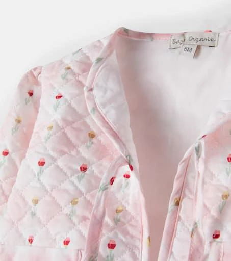 Bebe Organic Baby floral quilted jacket and shorts set 4