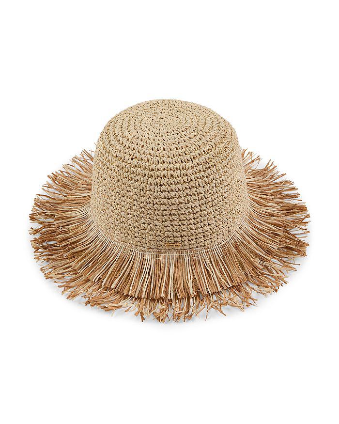 Eugenia Kim Joni Fringed Crochet Packable Bucket Hat