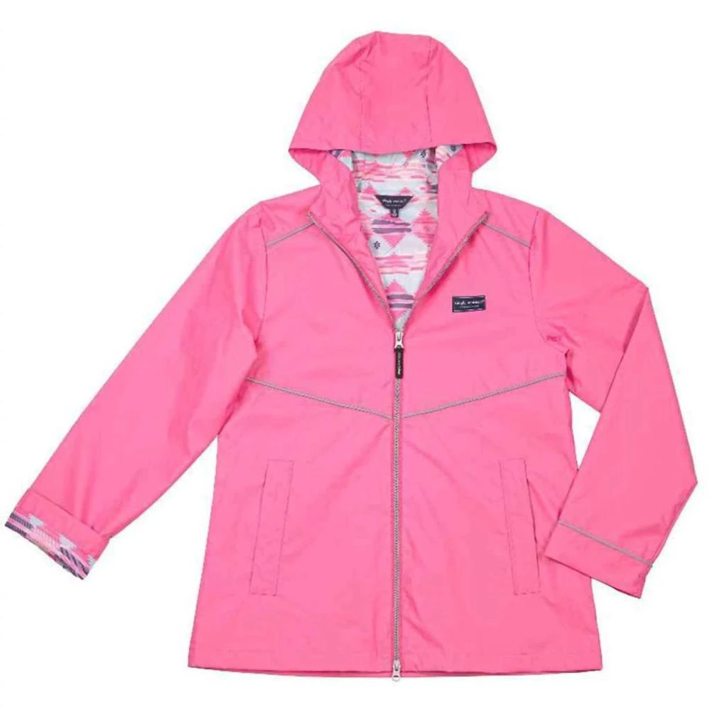 Simply Southern Rain Jacket In Berry 2