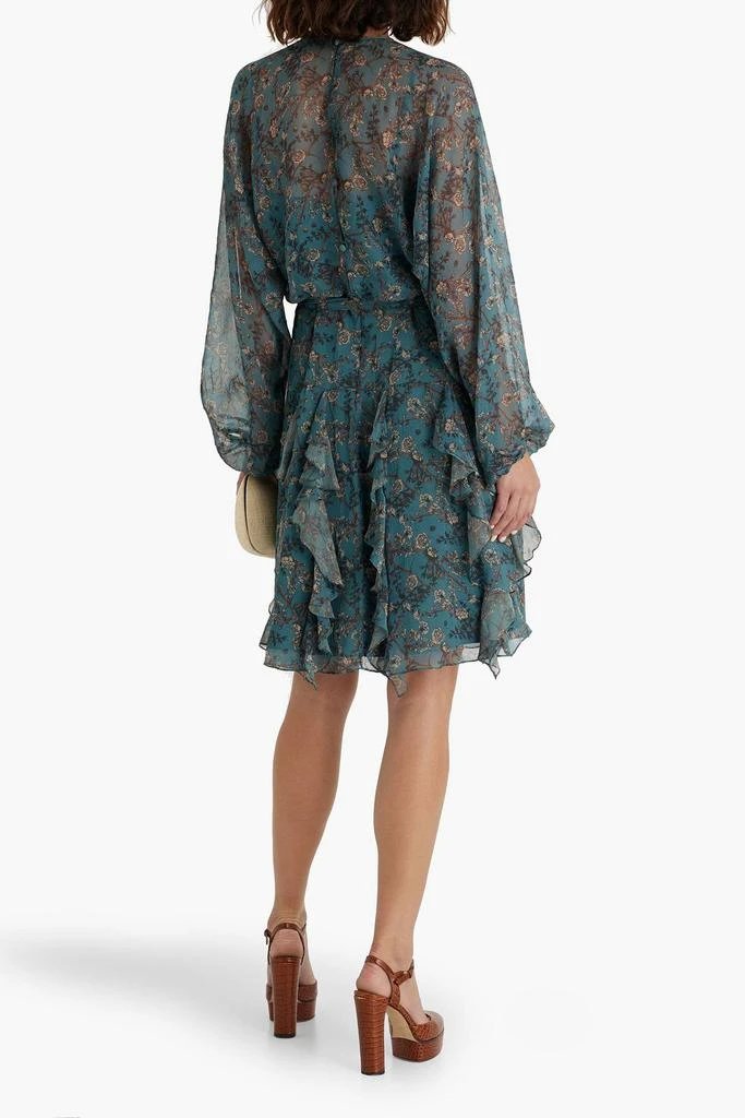 MIKAEL AGHAL Ruffled floral-print chiffon dress 3