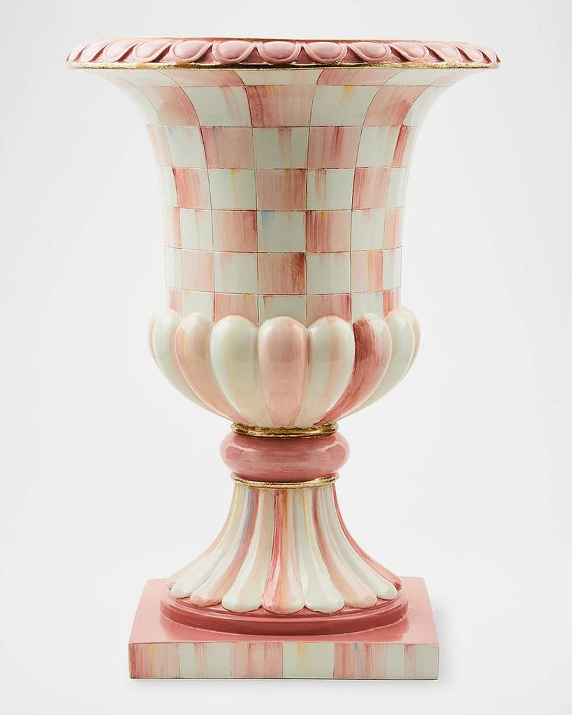 MacKenzie-Childs Rosy Check Pedestal Tabletop Urn 1