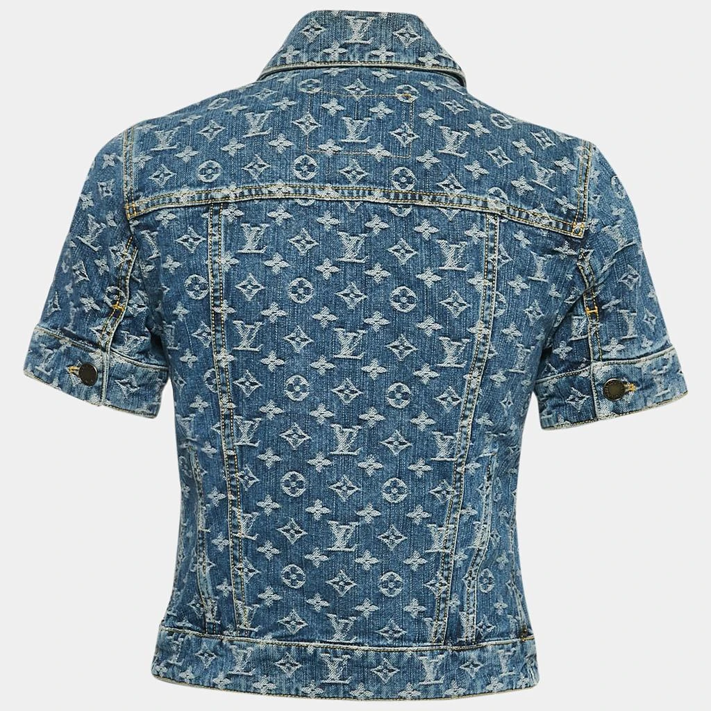 Louis Vuitton Louis Vuitton Blue Monogram Jacquard Denim Button Front Jacket S 2