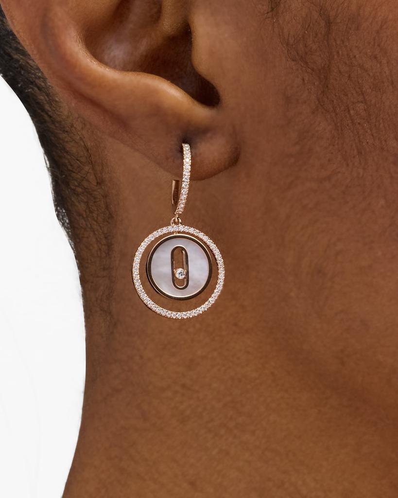 Messika Lucky Move 18K Yellow Gold Earrings with Mother-of-Pearl