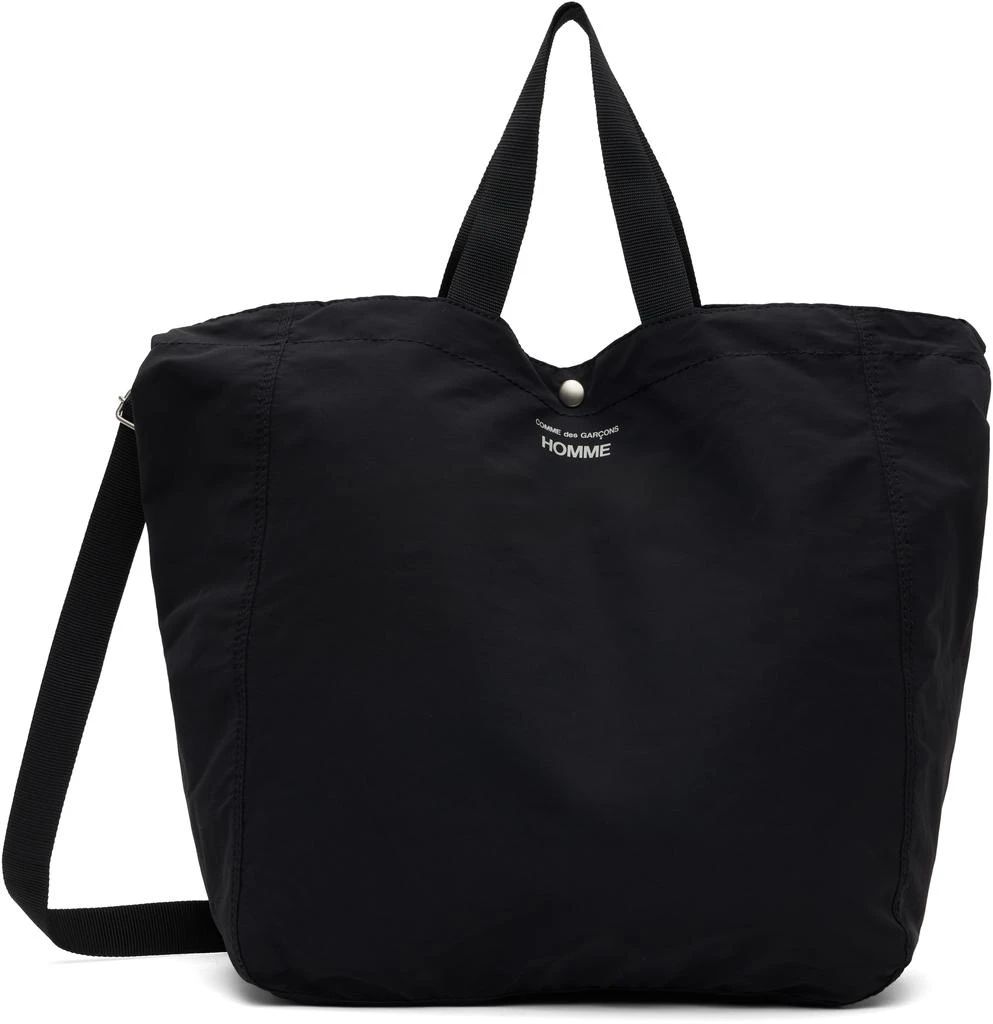 Comme des Garcons Black Nylon Grosgrain Tote 1