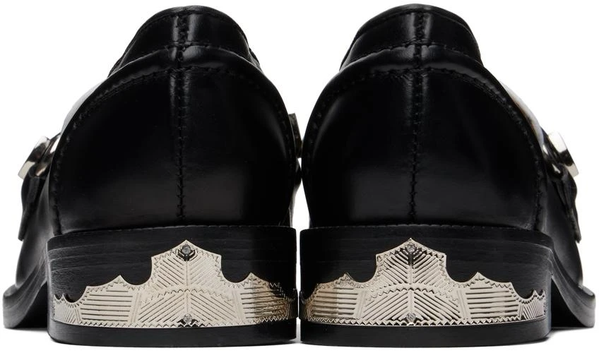 Toga Pulla Black & White Heel Detail Loafers 2