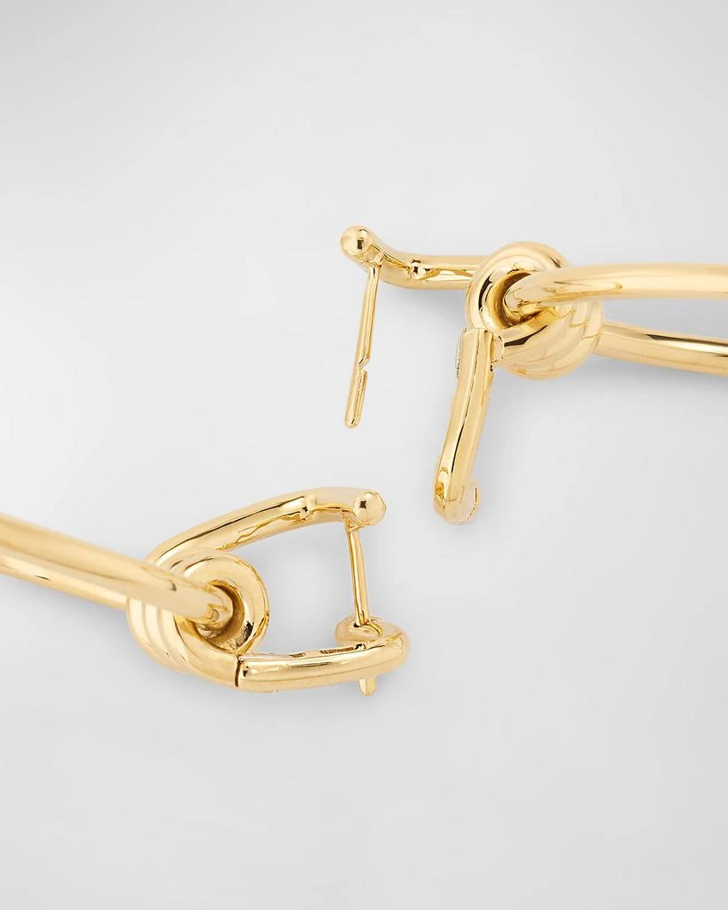 Walters Faith Huxley 18K Gold Elongated Coil Link Earrings 4