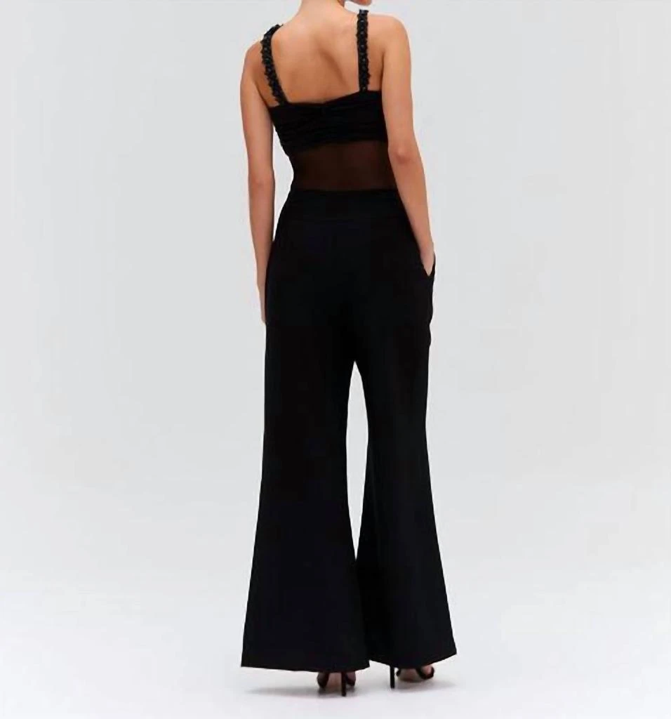 PatBO Moonlight Cross Front Bodysuit In Black 4