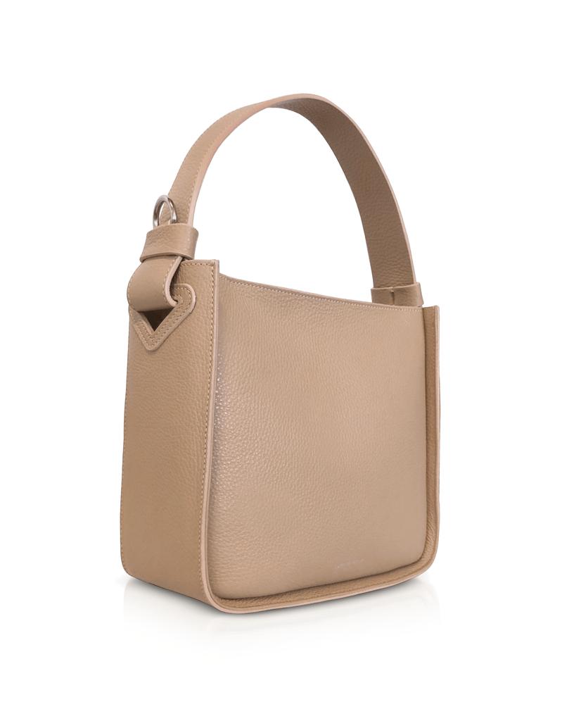 LePARMENTIER Paris Duplo Medium Hammered Leather Top Handle bag