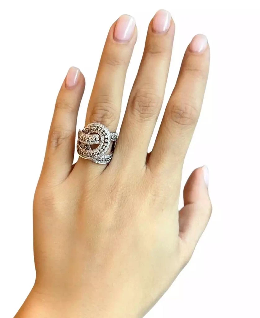 Le Vian Chocolatier® Chocolate Diamond 
Vanilla Diamonds Interlocking Swirl Ring (1-1/2 ct. t.w.) in 14k Rose Gold 4