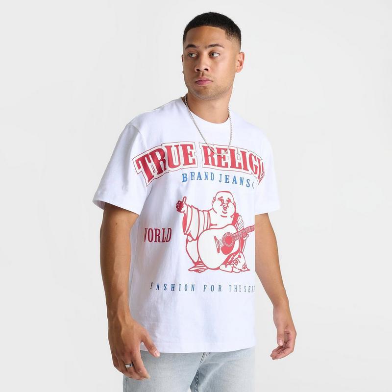 Tシャツ・カットソー True Religion TR O.G T-Shirt White/Black True Religion Shirt Adult Small Black/White TRUE 02 Varsity