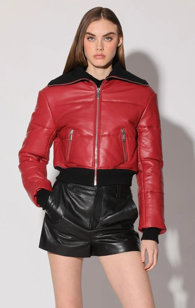 Walter Baker Laylah Jacket, Red - Leather 1